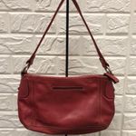 Fossil  red leather shoulder bag 12”‎ x 9” Photo 0
