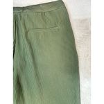 ZARA  Women's Pants Green Ribbed Stretch High Waisted Flowy Holiday Sz Large Photo 8
