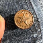 Peoples Liberation Womens Denim Blue Jean Jacket Dark Wash Short Length Medium Photo 10