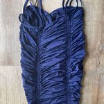 Tiger Mist  Navy Blue Ruched Adjustable Bodycon Mini Dress Size M Photo 1