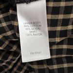 J.Jill Dress Womens Small Black Brown Plaid Purejill Casual Office Bohemian Photo 7