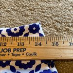 Boden Womens Richmond Pants US 6 LONG Greek Blue White Geo Floral Photo 2