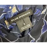 Club Monaco Dress Womens Maxi Cold Shoulder V Neck Blue Floral Size 2 Photo 4