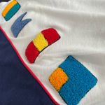 Vintage 70s Nautical Flag Boat Neck Sleeveless Top XS Blue Photo 5