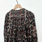 Anthropologie Maeve Veda Printed Embroidered Peasant Blouse Size XXS Petite Photo 3
