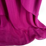 Cache Evening Gown Chiffon Strapless Maxi Sweetheart Empire Waist Magenta 4 Photo 5