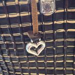 Brighton  Brown Leather Woven‎ Tote Bag Handbag Purse Designer Fashion Photo 6