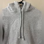 TNA Aritzia Cozy Fleece Boyfriend Fit Crop Hoodie in Heather Gray Sz 2XS Photo 3