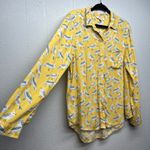 BeachLunchLounge Shirt Womens Large Novelty Bird Print Relaxed Casual Minimalist Photo 4