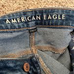 American Eagle  Women’s Dark Wash Ripped Mom Jeans| Size: 4 long Photo 4