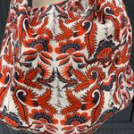 Free People  Oversized Orange Floral Shopper Tote Bag Photo 8