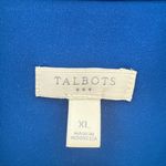 Talbots  Blouse Women's XLarge Blue Sleeveless V-Neck Collared Pocket Tank Photo 2