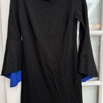 Bailey 44 Chic Long Electric Blue Bell Sleeve Black Dress Women’s Size Medium M Photo 0