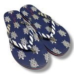 Vera Bradley Turtles Flip Flops Red White Blue Stripes Size 7 8 M Photo 0