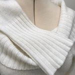 Player Gold Cowl Neck Belted Sweater Cream Large Photo 6