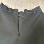 Sandro  Paris Career Luxury Classic Fit Black Mini Skirt with Navy Accents Photo 7