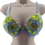 Victoria's Secret  Dream Angels Breaker Blue Lemon Embroidery Demi Bra 36D Photo 0