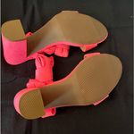 Trary Size 7 Barbie Pink Three Inch Lace Up Heels Photo 4