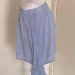 Club Monaco Off The Shoulder Blue Bell Sleeve Lightweight Top Size Medium Photo 4