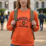 Brussels University Coral Crewneck Sweatshirt College Core L Pink Size L Photo 0