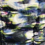 Tangerine  Women's Vest Jacket Puffer Down Black Multicolor Watercolor Size Large Photo 1