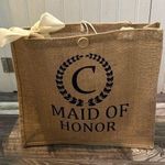 New "C" maid of honor tote bag Tan Photo 0