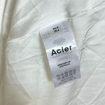 ACLER Wonastow Long Sleeve Pleated Satin Maxi Dress in Ivory Size US 4 White Photo 9