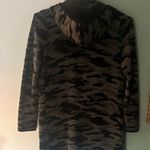 Rachel Zoe Camo Color Block Cardigan size M Open Front Pockets Hood EUC Photo 3