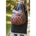 Free People  Movement Surplus Shine Carryall Bag Purse Nutshell Brown NWT New Photo 5