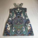 Laundry by Shelli Segal Multi Color Paisley Dress size 10 Beaded Color Boho Photo 12