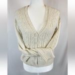American Eagle AE Cropped Button-Up Cardigan Knit Sweater Woman’s Size S Cream Ivory Photo 11