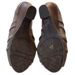 Maya Leather Genesis Open Toe Wedge Booties Grey Taupe Size 10 Wide Width Photo 6