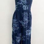 Old Navy Fit & Flare Floral Cami Jumpsuit Navy Blue Summer Beach Womens NWOT Photo 6