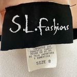S.L. Fashion Asymmetric Flounce Tiered Ruffle Neutral Color Block Sheath Dress 8 Photo 3