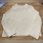 Aerie  Women’s‎ Size Medium Cream Chunky Knit Lace Up Sweater Photo 2