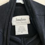 Neiman Marcus Nieman Marcus Black Ruched Long Sleeve Tee Sweater Silk Top Cowl Neck Medium Photo 6