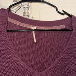 Free People sweater Damsel Bell Sleeve Cropped Sweater Maroon Wine xs Photo 2