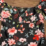 One Piece Floral Off Shoulder Bathing Suit Black Pink Blue Green Size XL Photo 2