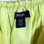 Nasty Gal Yellow Deep-V Neck Strappy Ruffle Minidress Size 6 Photo 3