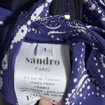 Sandro  Navy Bandana Print Crop Top size 1 silk Photo 7