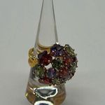 Joan Rivers Glam Finale Multicolor Crystal Gold Tone Bauble Ring Size US 7 RARE Photo 0