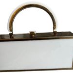 Rare Tyrolean NY Vintage 1950’s Lucite Metal Box Purse. Photo 4