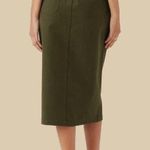 Amour Vert Lina Organic Cotton Skirt in Calla Green Photo 2