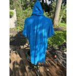 Swim 365 Women's Sz 14/16 Hooded Terry Swim Cover Up Blue Full Zip Short Sleeves Photo 2