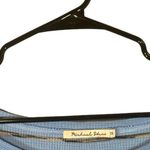 Michael Stars Blue Striped Cotton Blend Long Sleeve Blouse Women Sz OS Photo 3