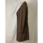 Cole Haan Brown Wool Alpaca Cashmere Fit-and-Flare Coat Tailored Winter Classic Photo 5