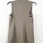 LOTUS EATERS Invincibelle Tan Button Down Hi Low Vest Made In Greece, Size Small Photo 1