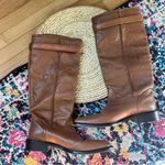 Coach  Vivica Italian Leather Logo Embossed Riding Boots Photo 1