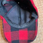 Do Everything In Love Red & Black Buffalo Plaid Flannel Baseball Cap Hat Adjustable Cabin Cozy Winter Photo 3