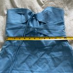 ZARA : Elegant Blue Strapless Dress Photo 5